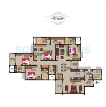  4 BHK Apartment at Sobha Dew Flower, Jp Nagar – for Rent