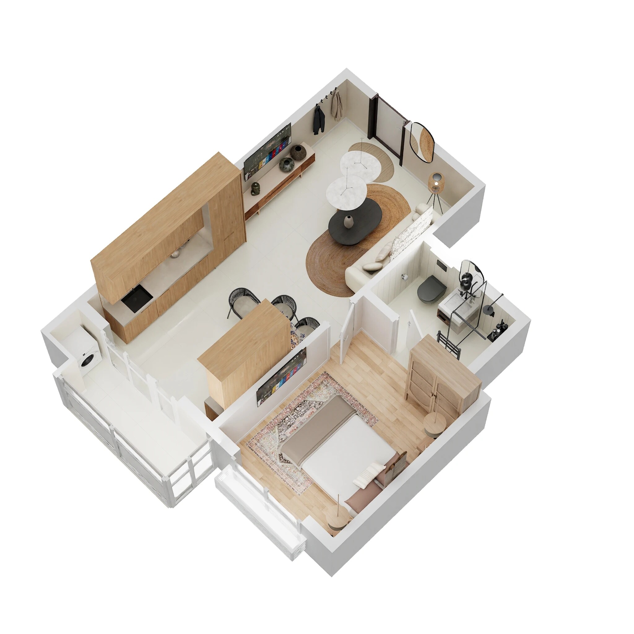 Floor plan of 1 BHK 661 Sq. Ft. Apartment in Sobha Dream Acres, Bangalore