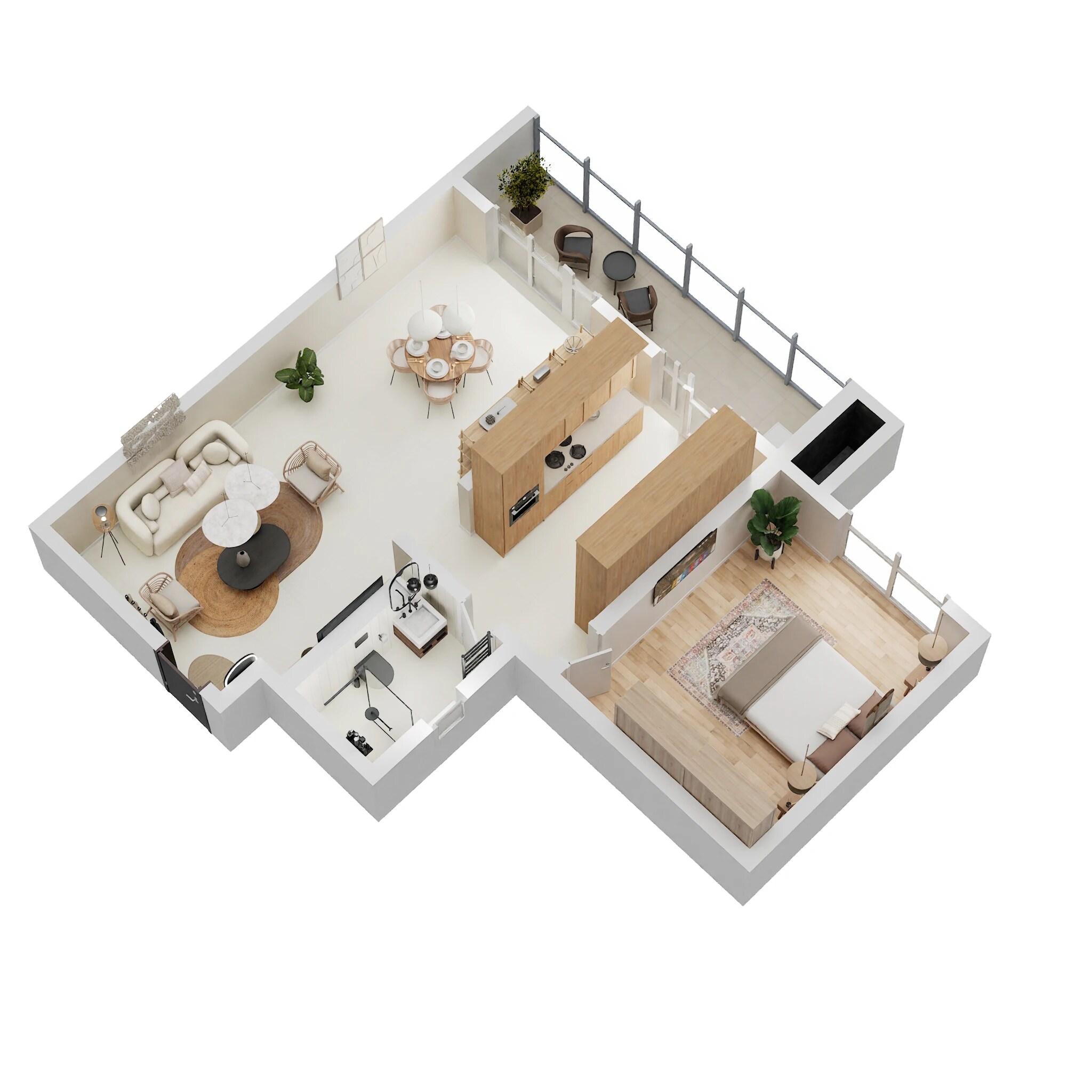 Floor plan of 1 BHK 936 Sq. Ft. Apartment in Sobha Dream Acres, Bangalore