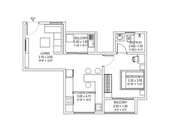  1 BHK Apartment at Sobha Dream Gardens, Thanisandra Main Road – for Sale