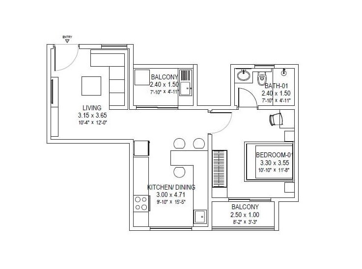 Other, sobha-dream-gardens 1 Bedroom 727 Sq.Ft. Apartment In Thanisandra Main Road Bangalore 9154953