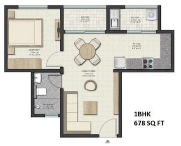  1 BHK Apartment at Sobha Dream Gardens, Thanisandra Main Road – for Sale
