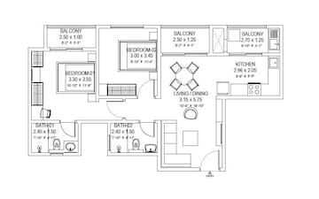 2 BHK Apartment at Sobha Dream Gardens, Thanisandra Main Road – for Rent