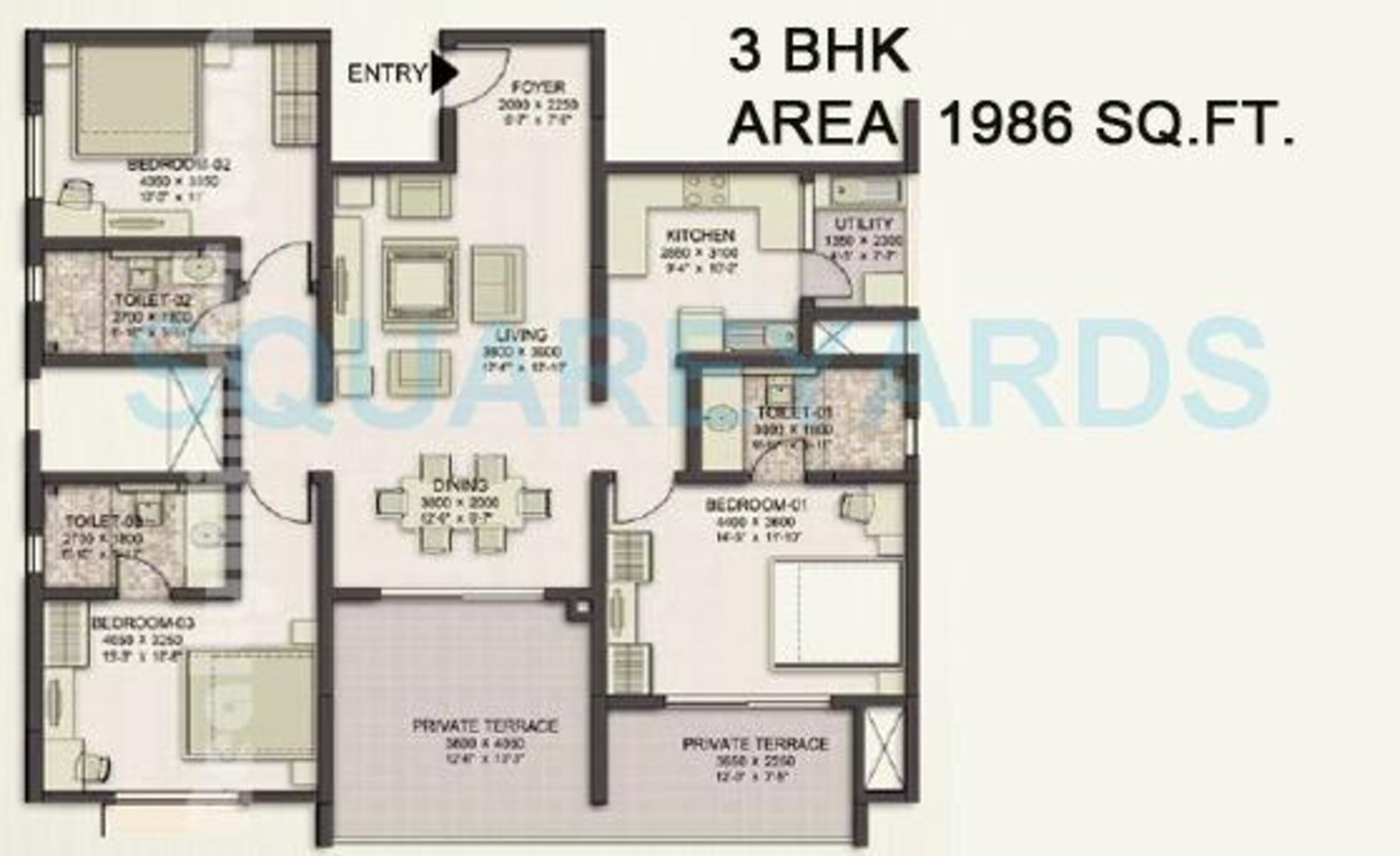 sobha eternia apartment 3bhk 1986sqft 1