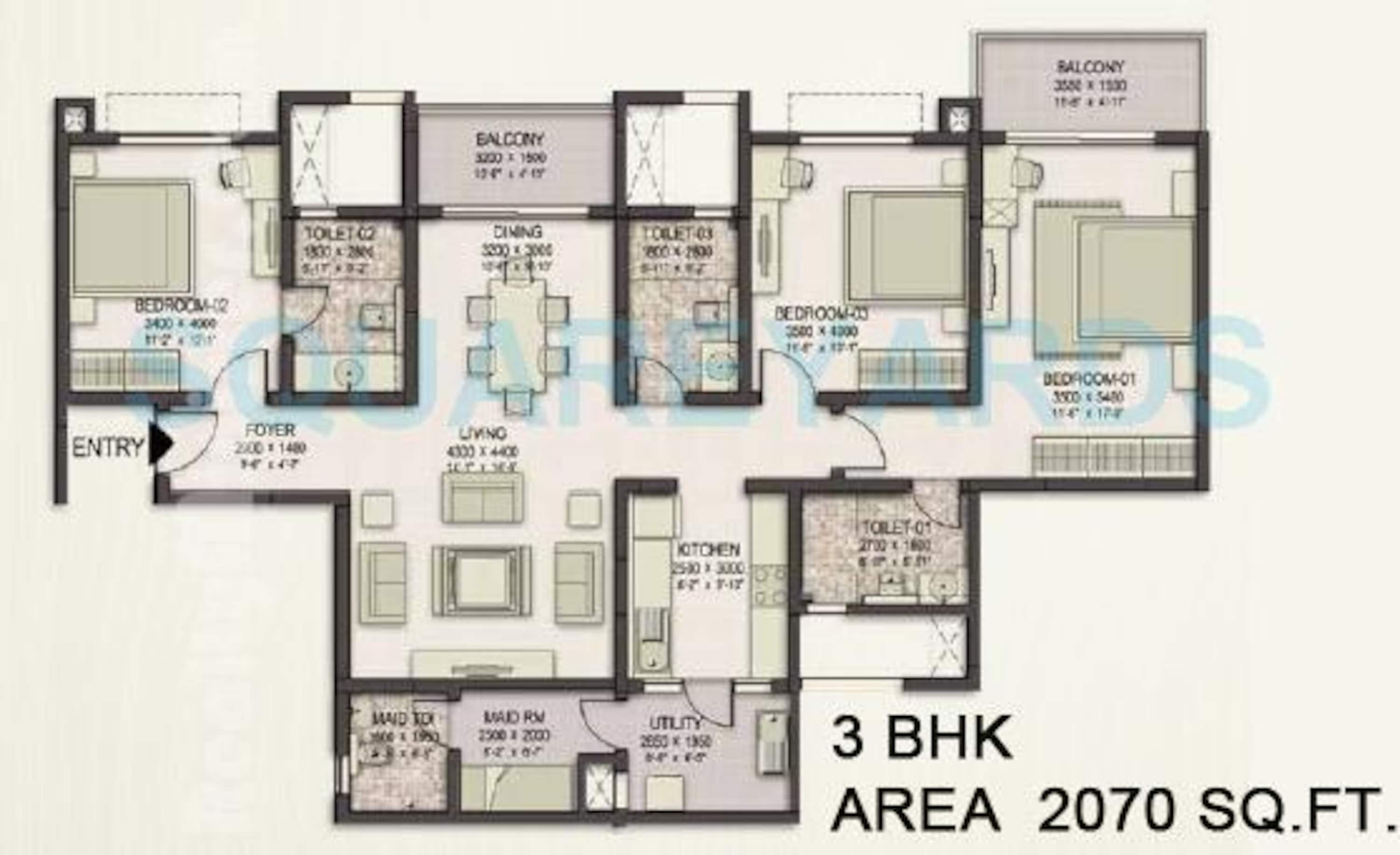sobha eternia apartment 3bhk 2071sqft1