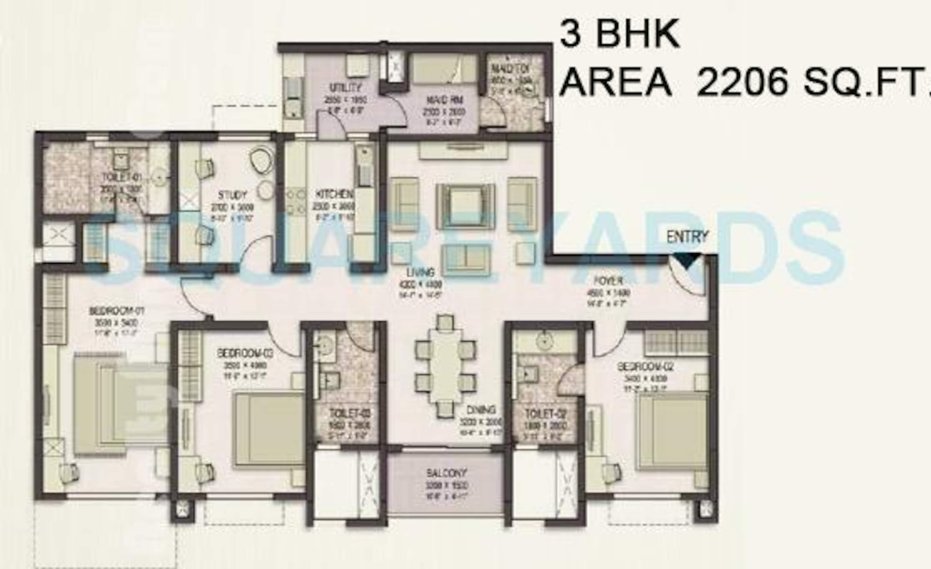 sobha eternia apartment 3bhk 2206sqft1