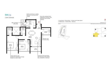  2 BHK Apartment at Sobha Hamptons Town Park, Hosur Road – for Sale