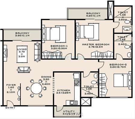 sobha hibiscus apartment 3bhk 1663sqft1