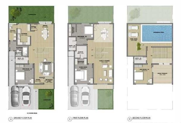 Floor plan of 4 BHK 3595 Sq. Ft. Penthouse in Sobha HRC Pristine, Bangalore