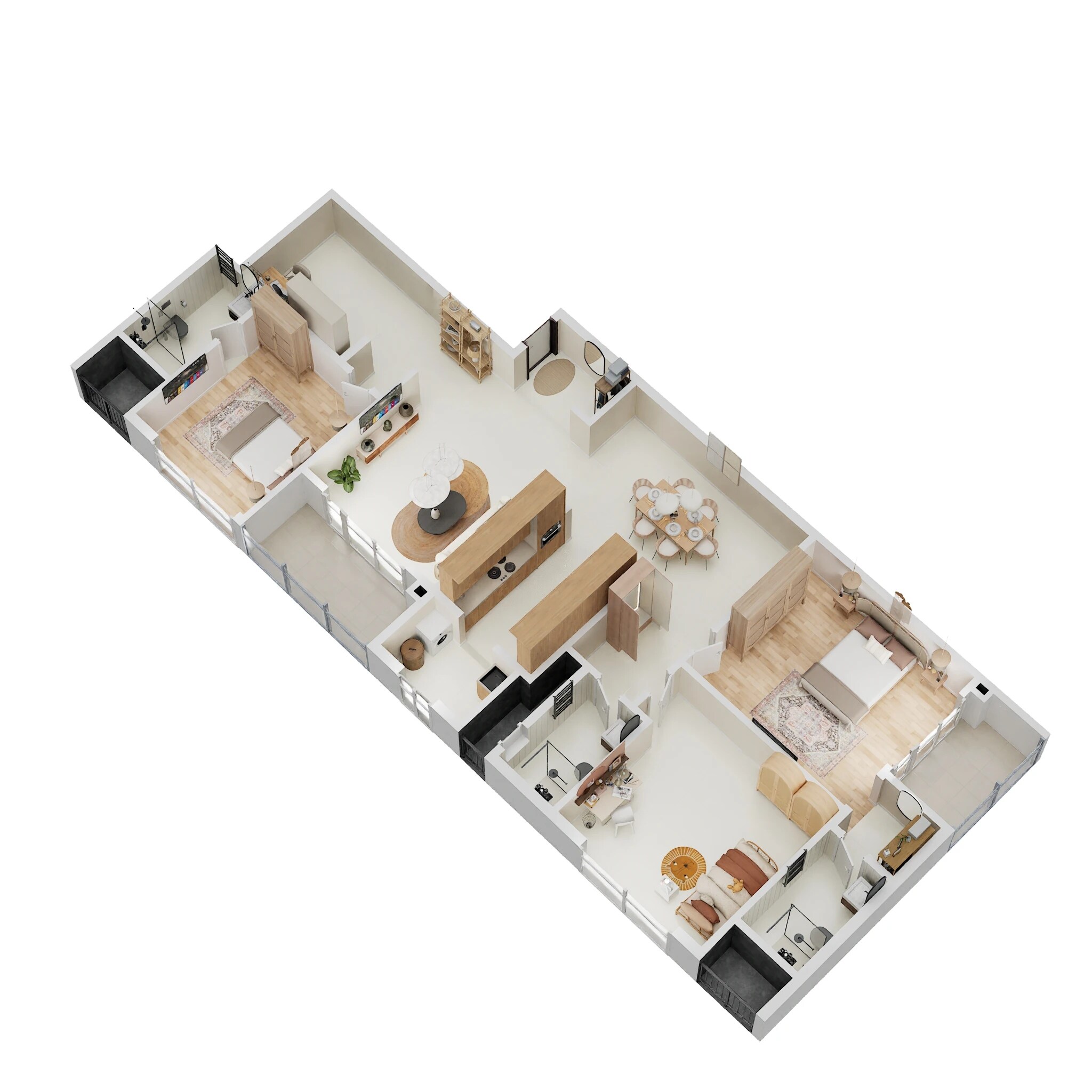 Floor plan of 3 BHK 2378 Sq. Ft. Apartment in Sobha Insignia, Bangalore