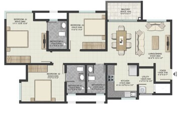  3 BHK Apartment at Sobha Lake Garden, Kr Puram – for Rent