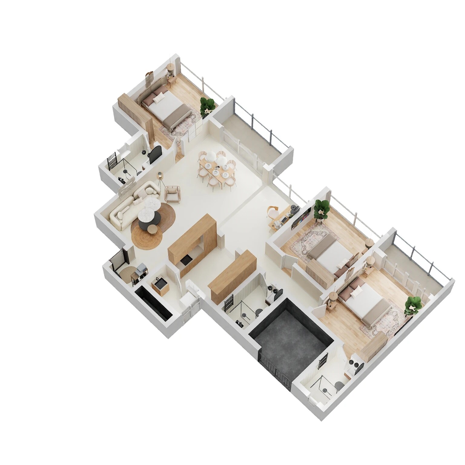 3 BHK 1842 Sq. Ft. Apartment