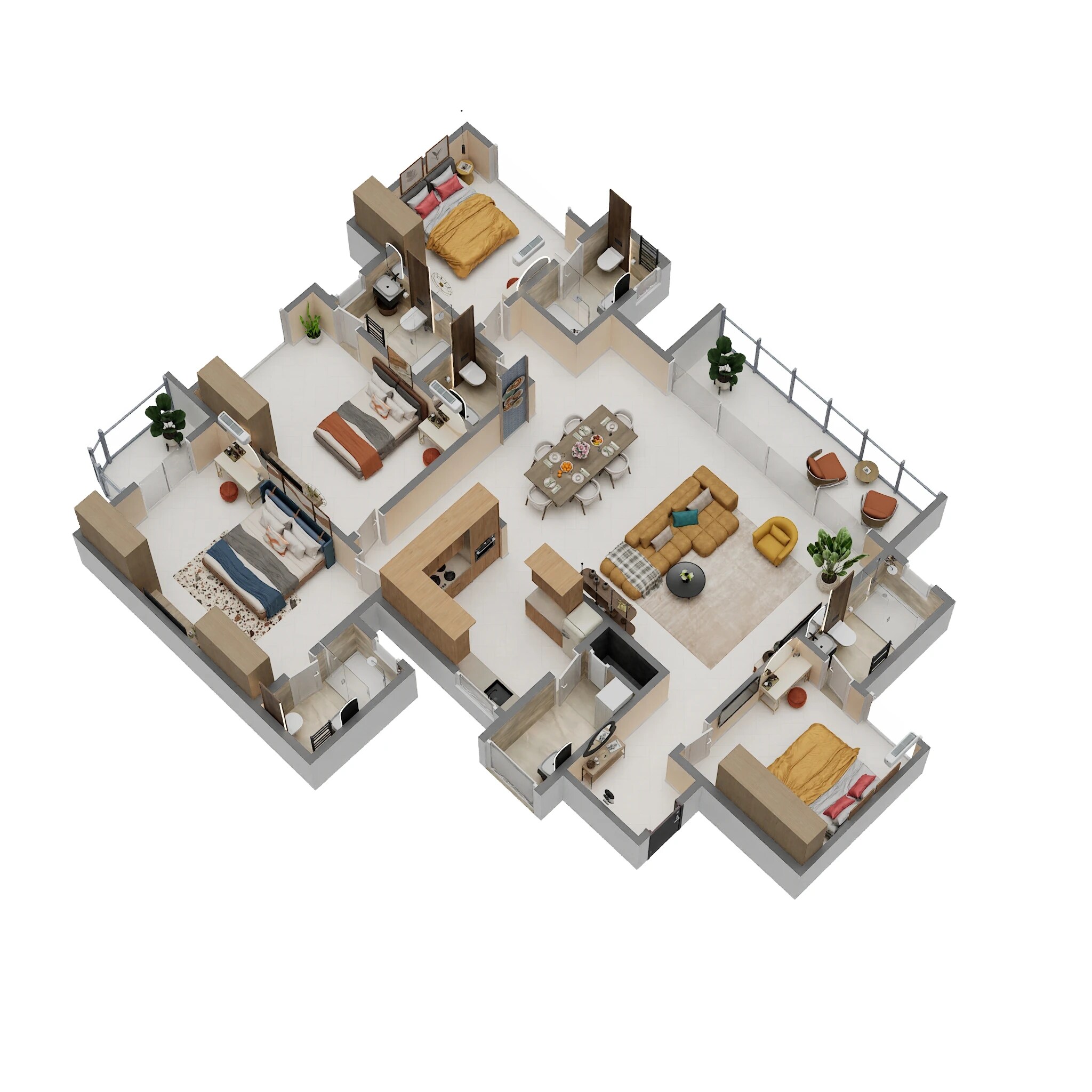 4 BHK 2578 Sq. Ft. Apartment