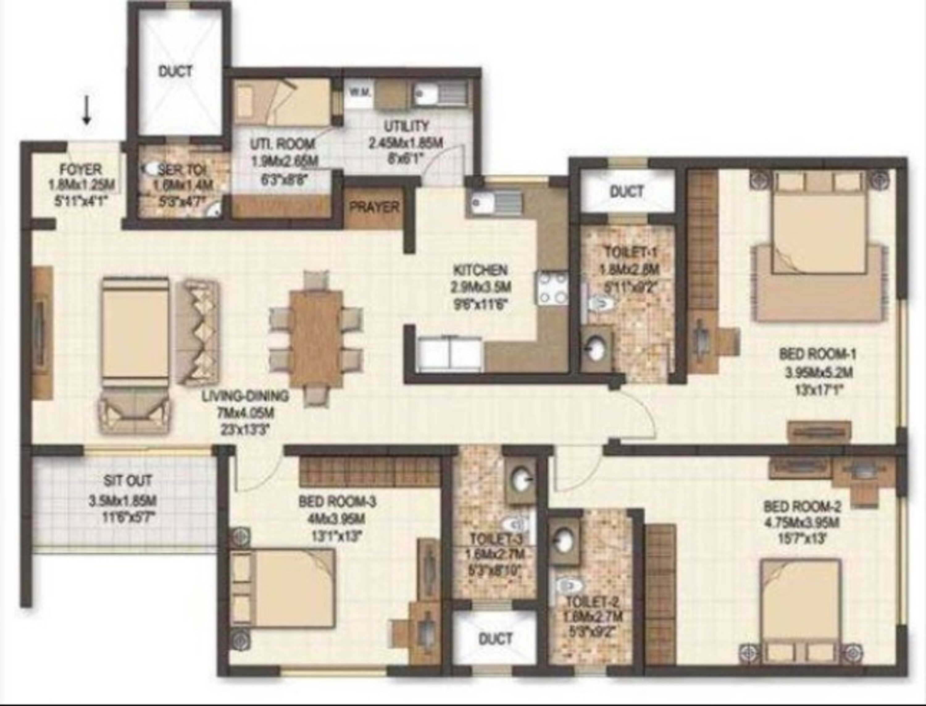 sobha marvella apartment 4 bhk 3744sqft 20205518105539