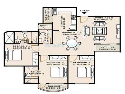 sobha mayflower apartment 3bhk 1717sqft1