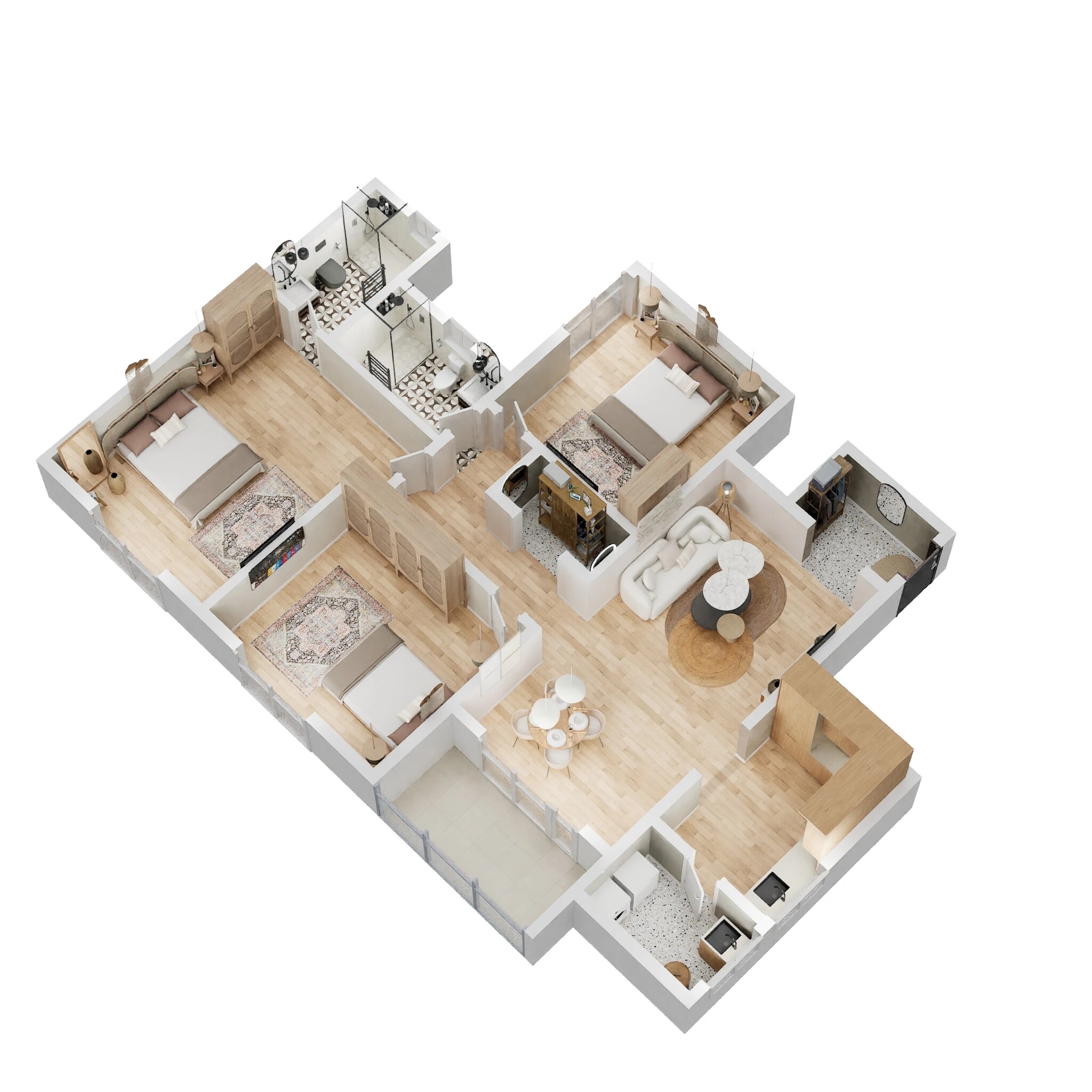 3 BHK 1611 Sq. Ft. Apartment