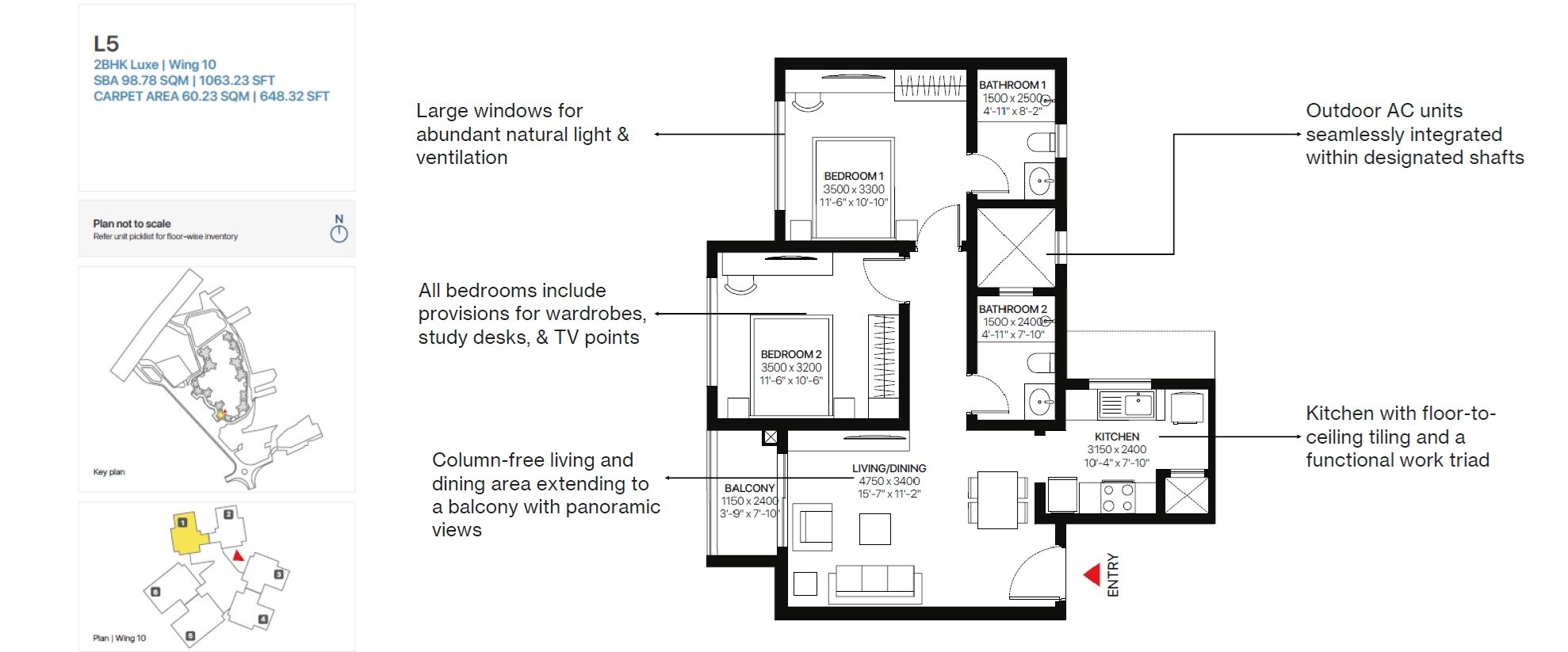 2 BHK 1063 Sq. Ft. Apartment