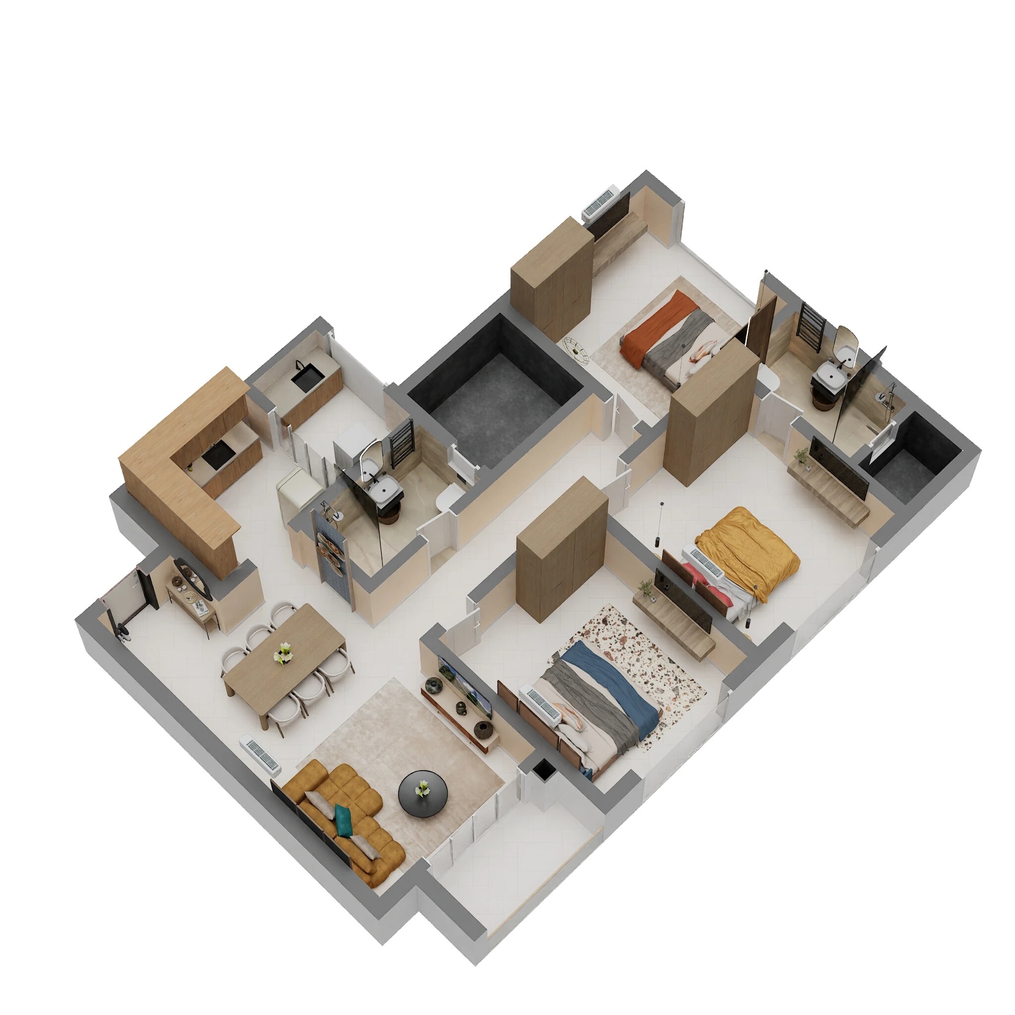 3 BHK 1510 Sq. Ft. Apartment