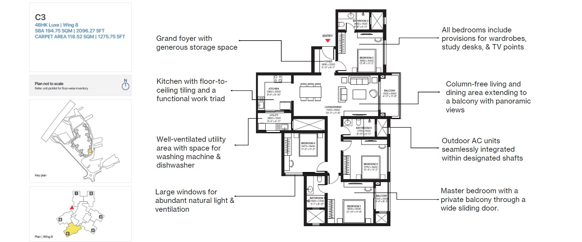 4 BHK 2096 Sq. Ft. Apartment