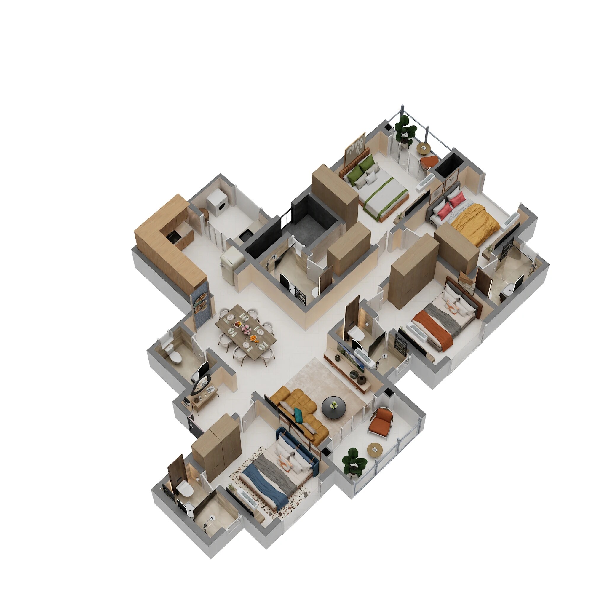 4 BHK 2415 Sq. Ft. Apartment