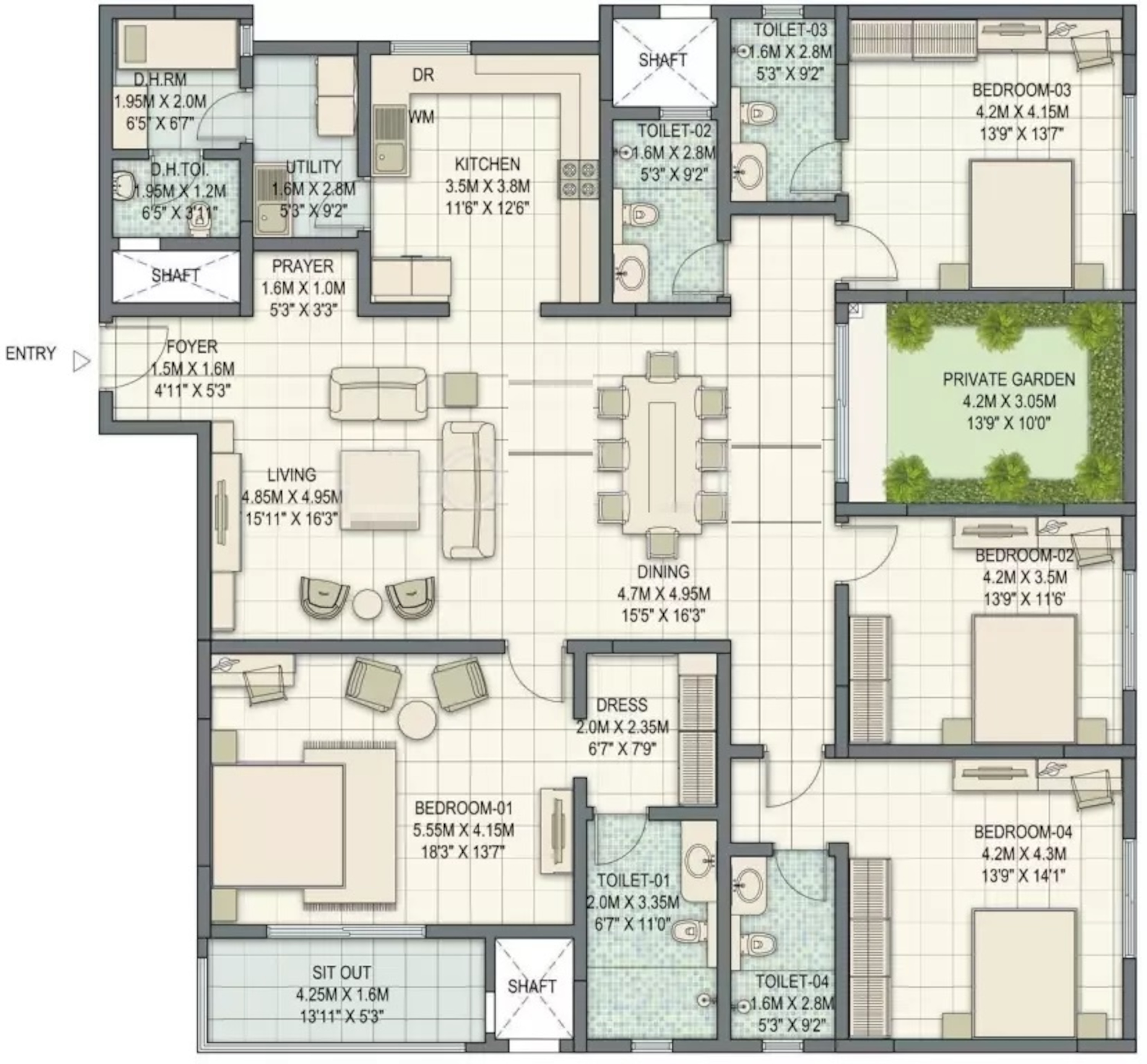 sobha palladian apartment 4bhk 2689sqft61