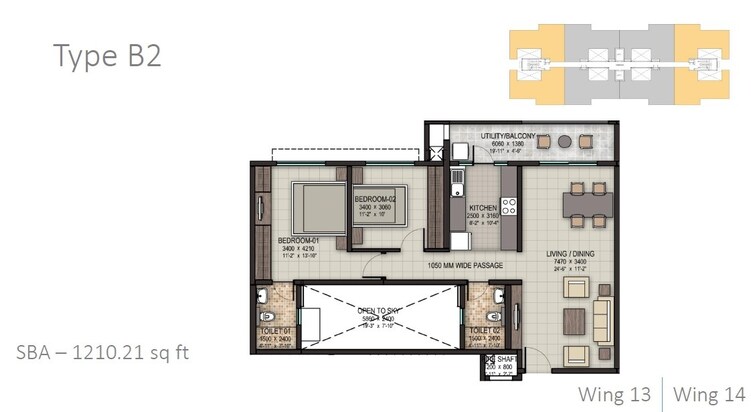 sobha palm springs phase 17 wing 54 apartment 2 bhk 1210sqft 20234807174843
