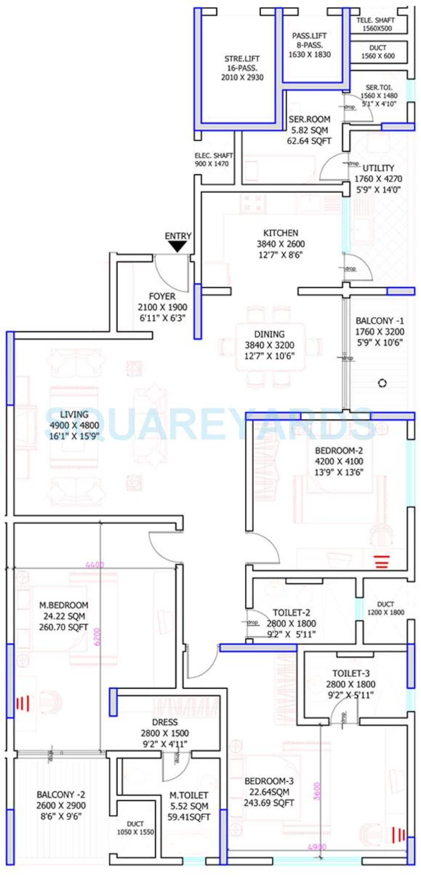 sobha petunia apartment 3bhk 2479sqft1