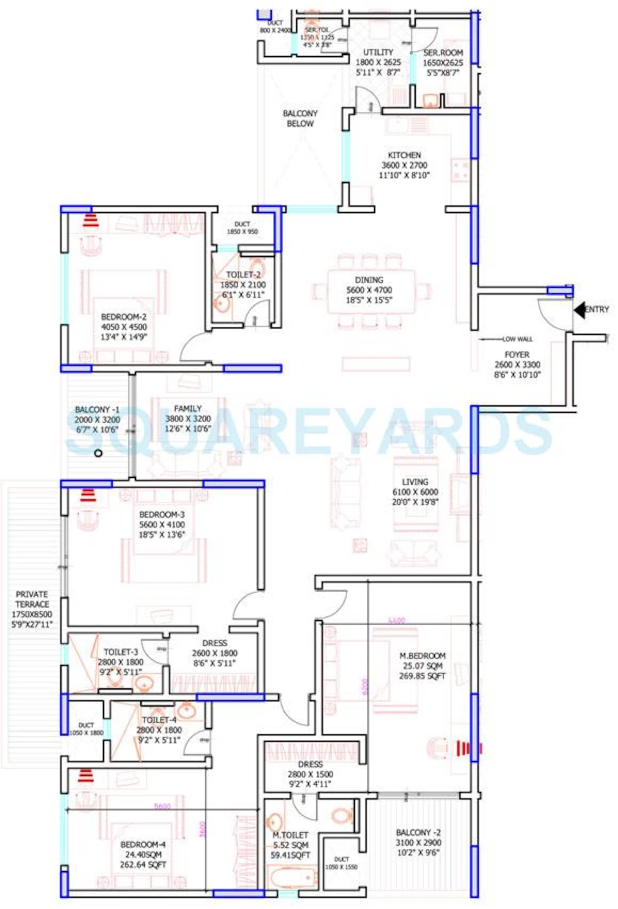 sobha petunia apartment 4bhk 3549sqft1