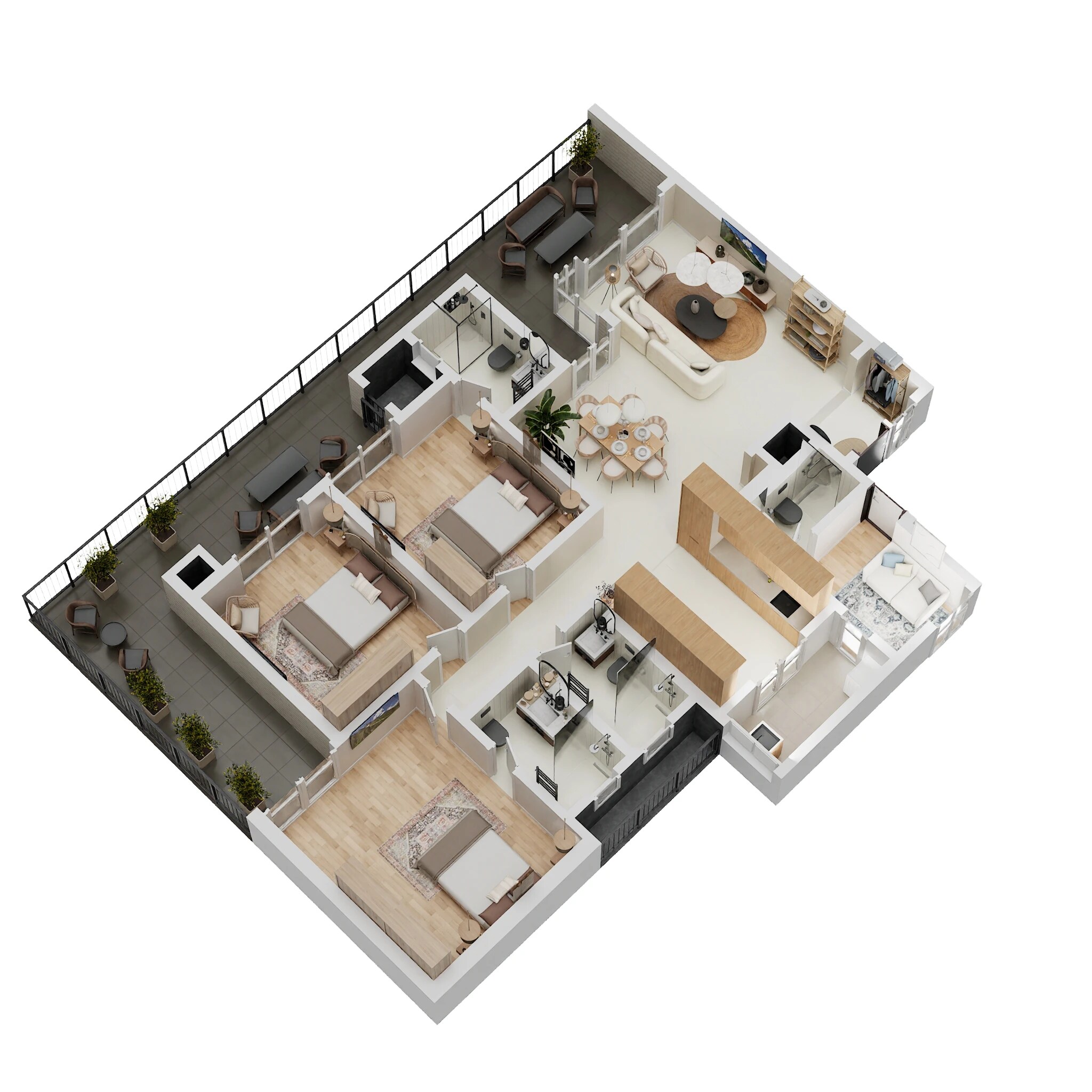 3 BHK 2185 Sq. Ft. Apartment