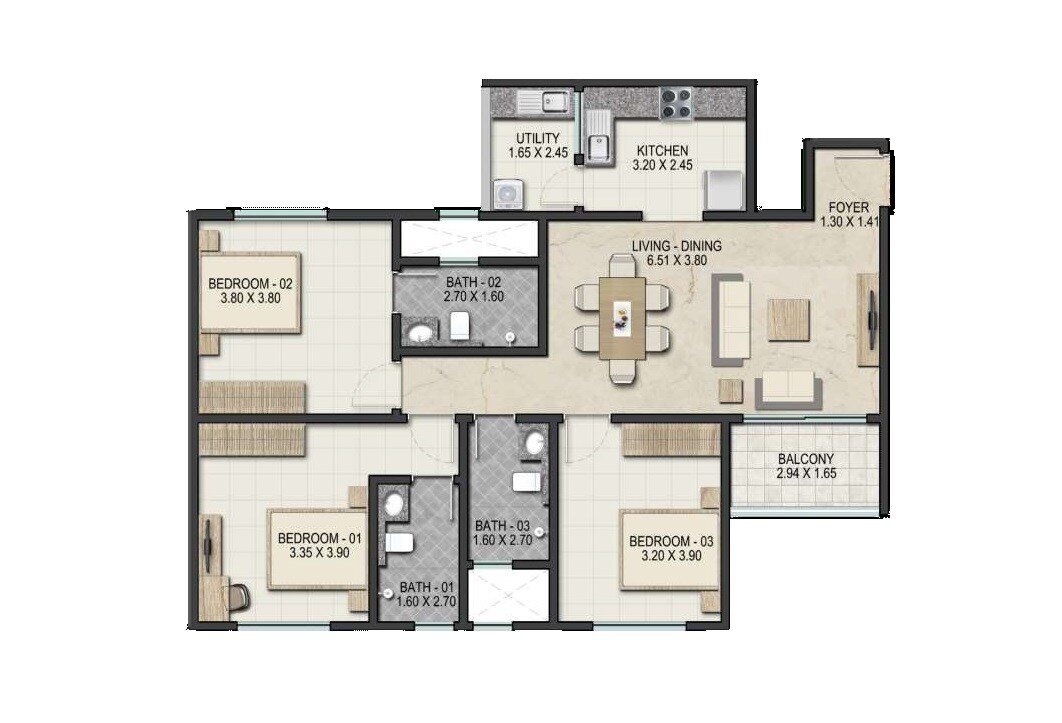 Other, sobha-royal-pavilion 3 Bedroom 1490 Sq.Ft. Apartment In Chikkakannalli Bangalore 8879294
