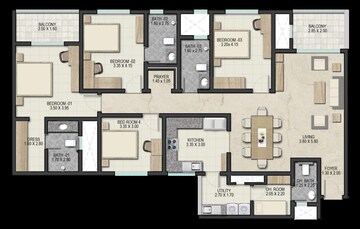  4 BHK Apartment at Sobha Royal Pavilion, Sarjapur Road – for Sale