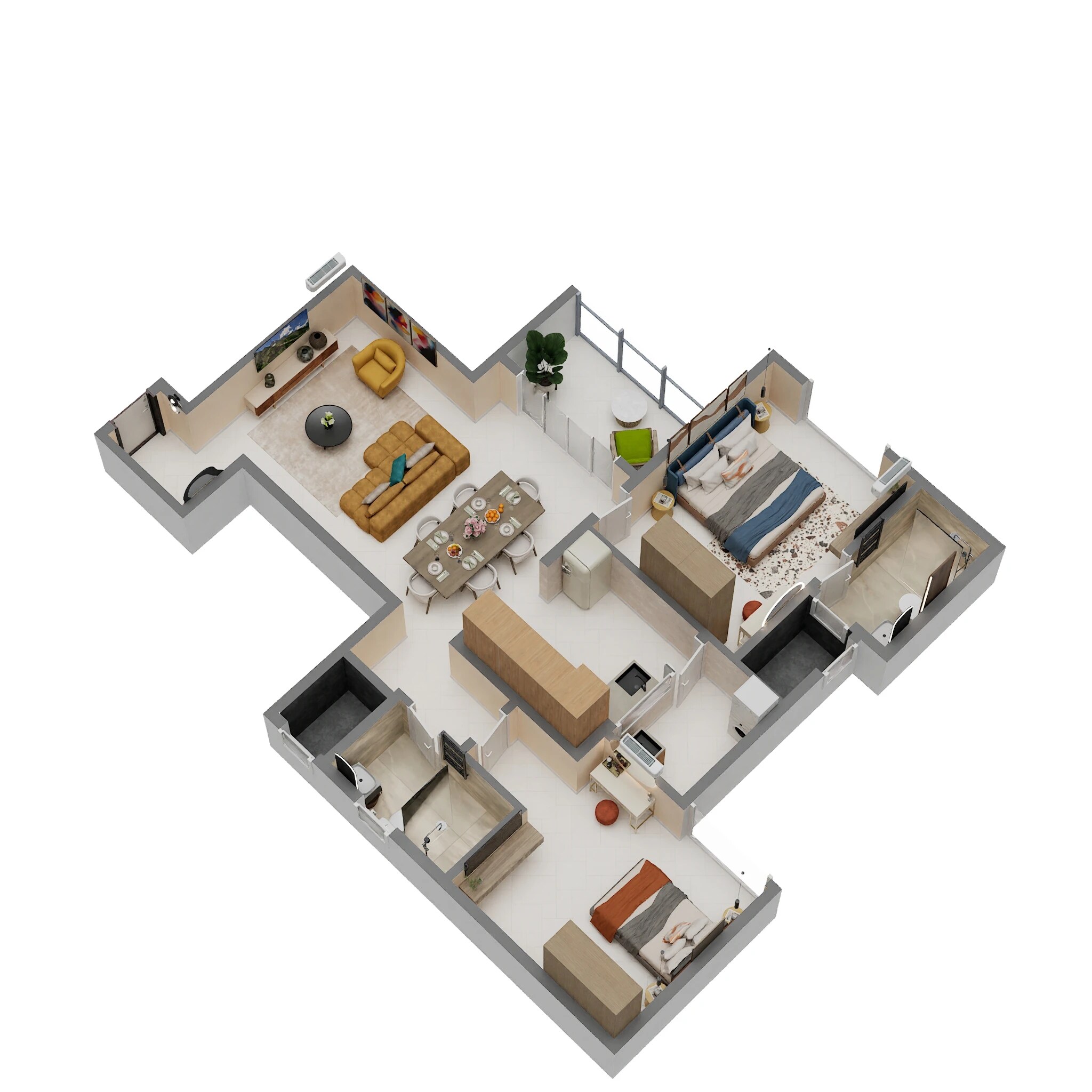 2 BHK 1302 Sq. Ft. Apartment