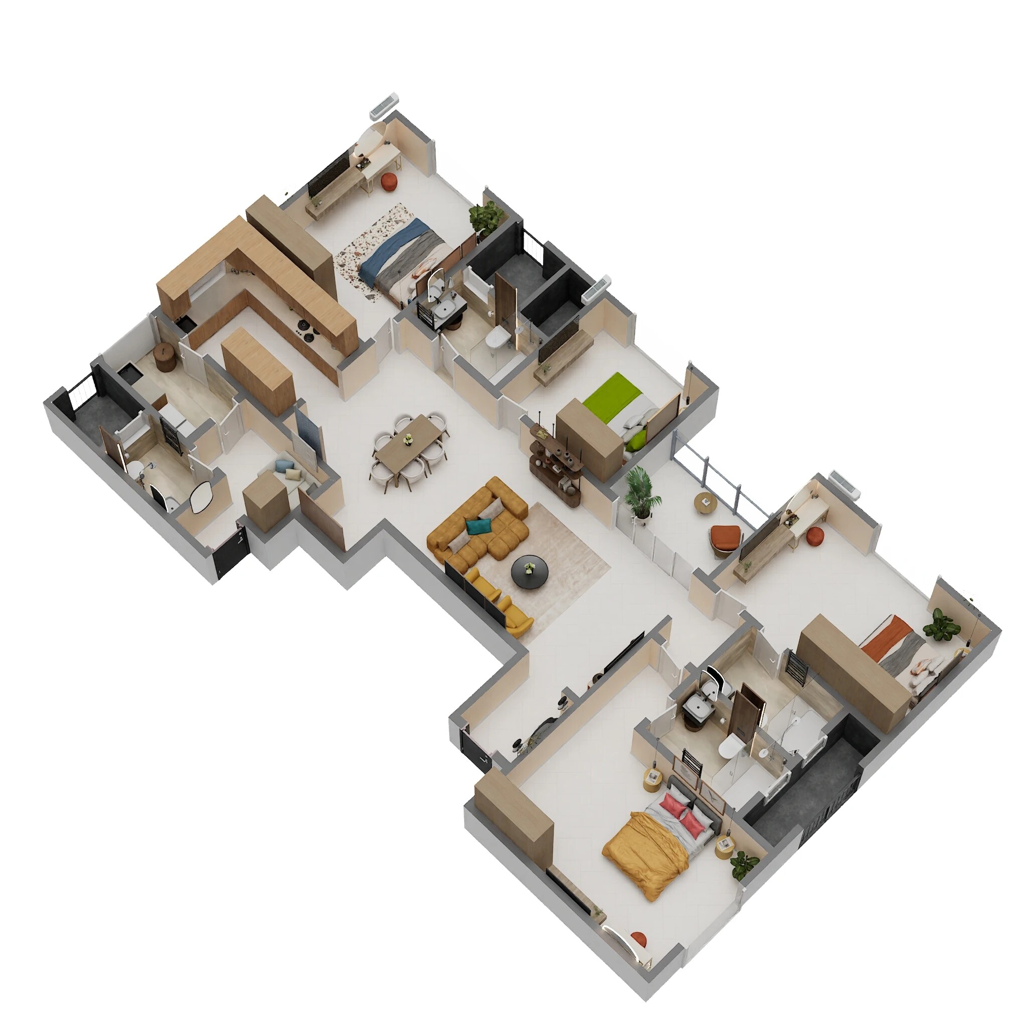 4 BHK 2182 Sq. Ft. Apartment