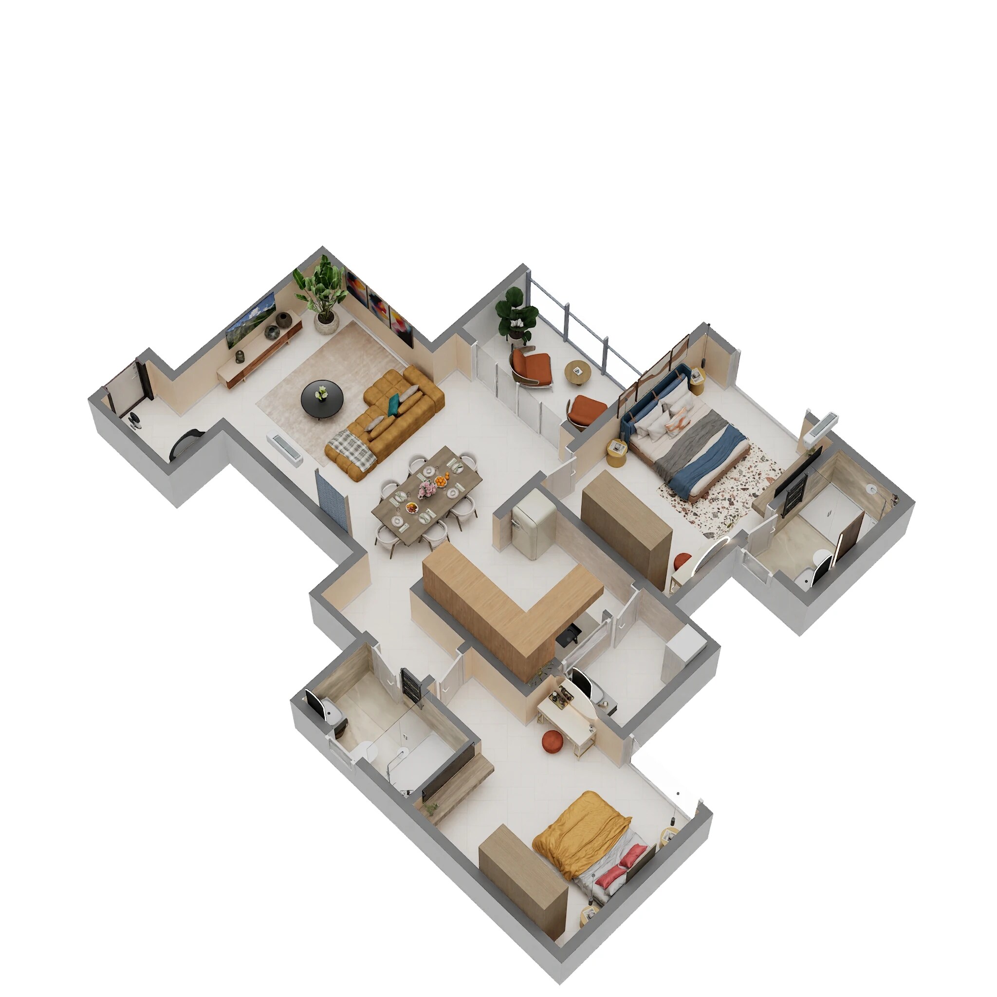 2 BHK 1302 Sq. Ft. Apartment