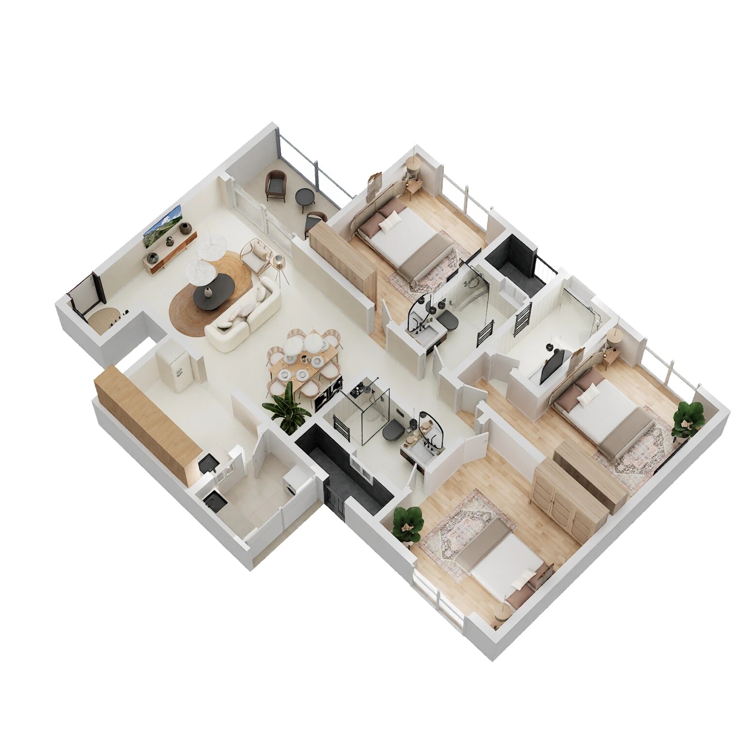 3 BHK 1490 Sq. Ft. Apartment