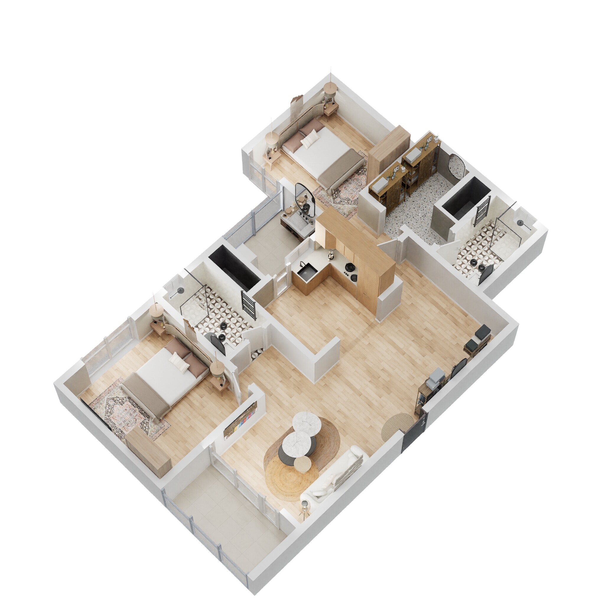 Sobha Santorini 2 BHK Layout