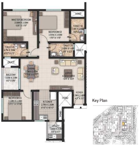 Sobha Silicon Oasis - Price on Request, 2 BHK-3 BHK BHK Floor Plans ...