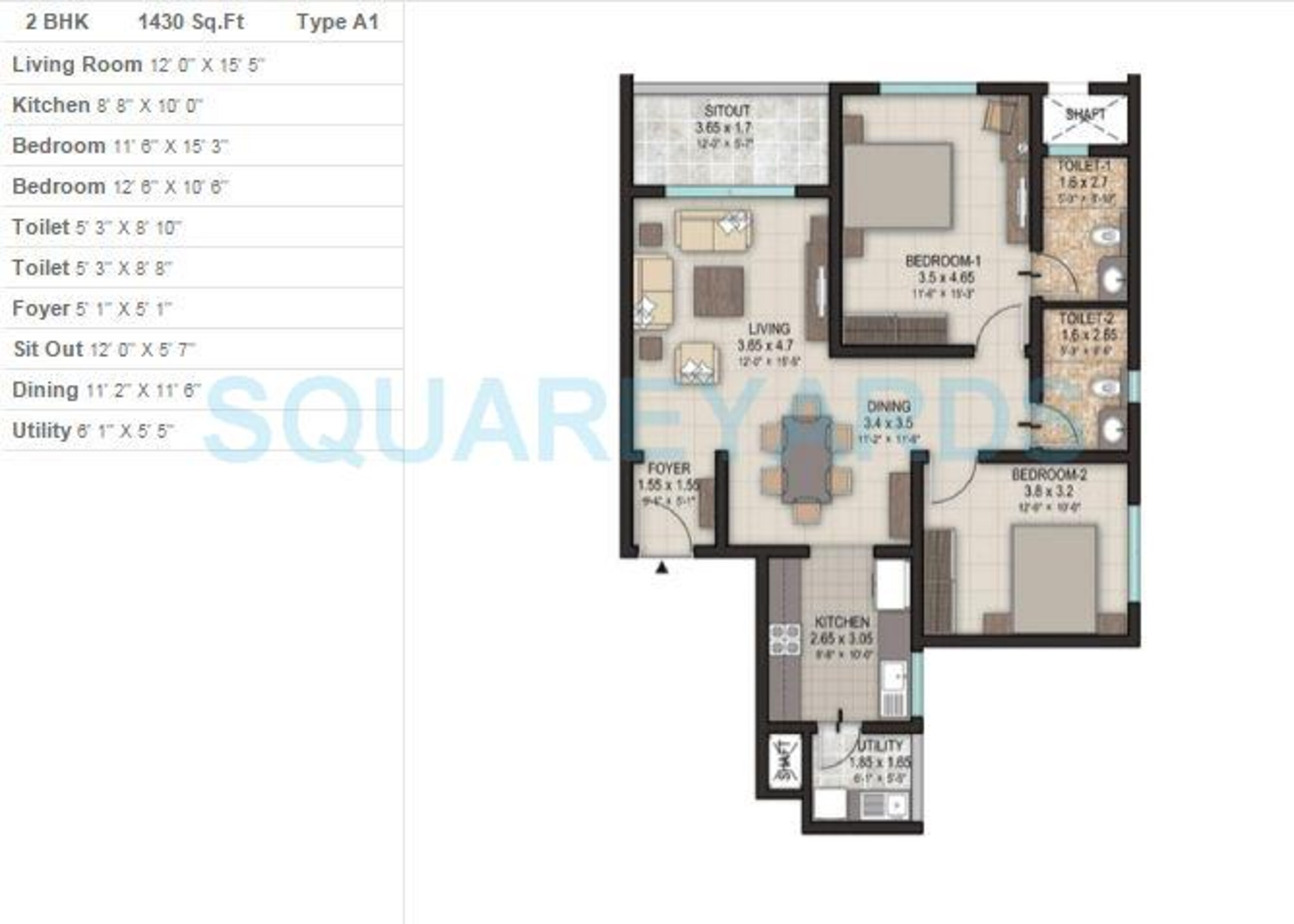 sobha silicon oasis apartment 3bhk 1430sqft 1