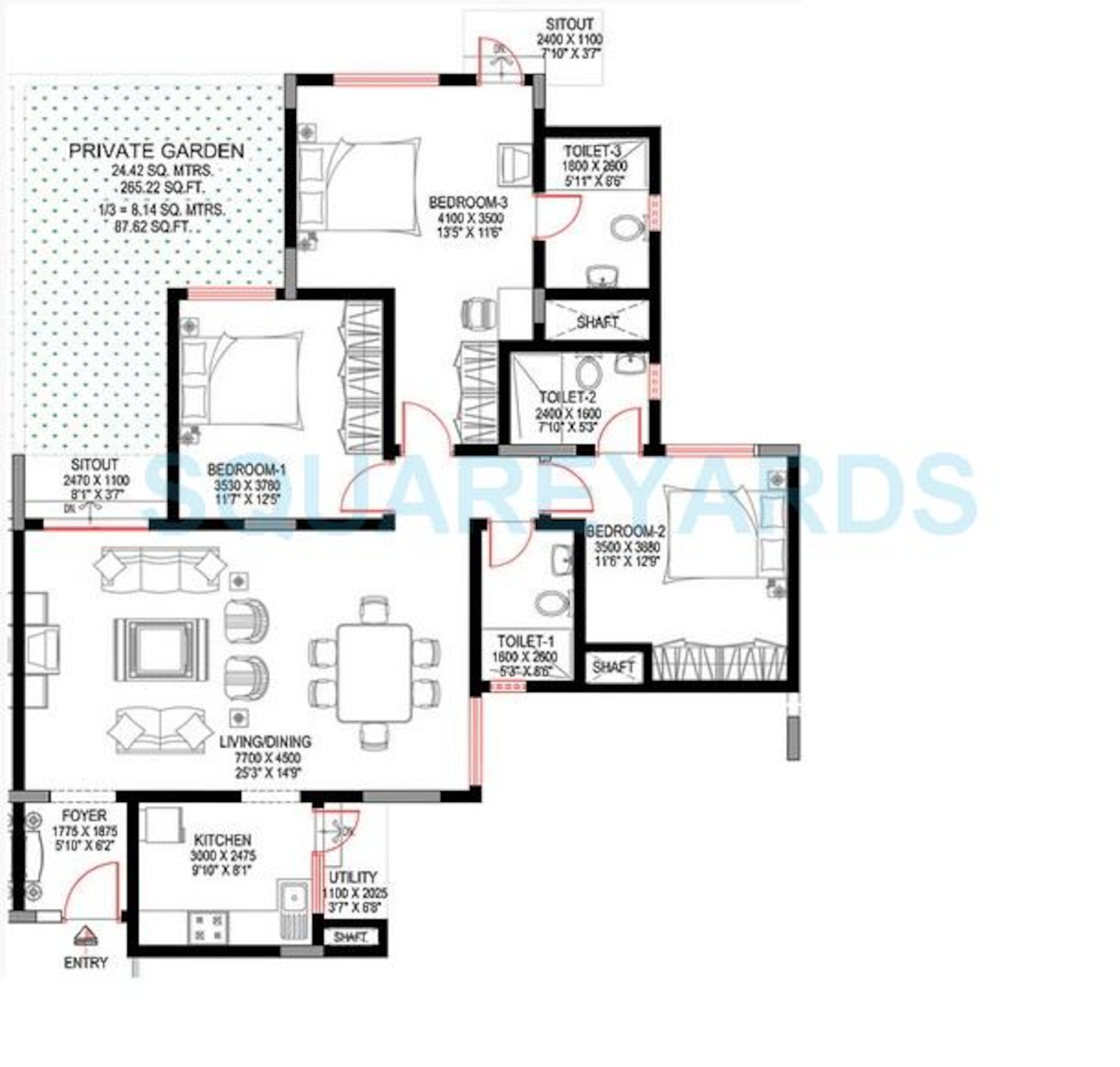 sobha sunbeam ii apartment 3bhk 1679sqft1