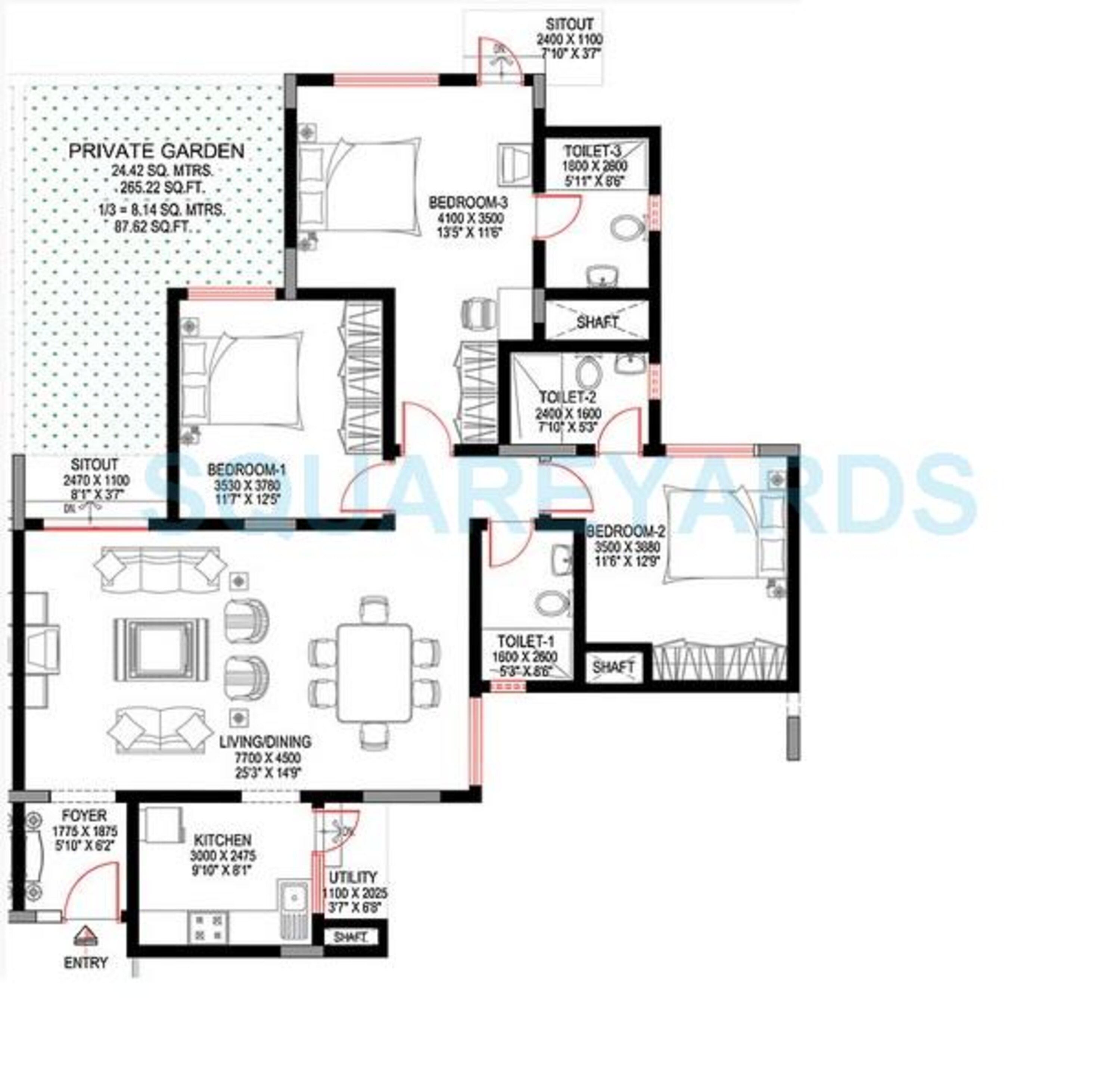 sobha sunbeam ii apartment 3bhk 1736sqft1