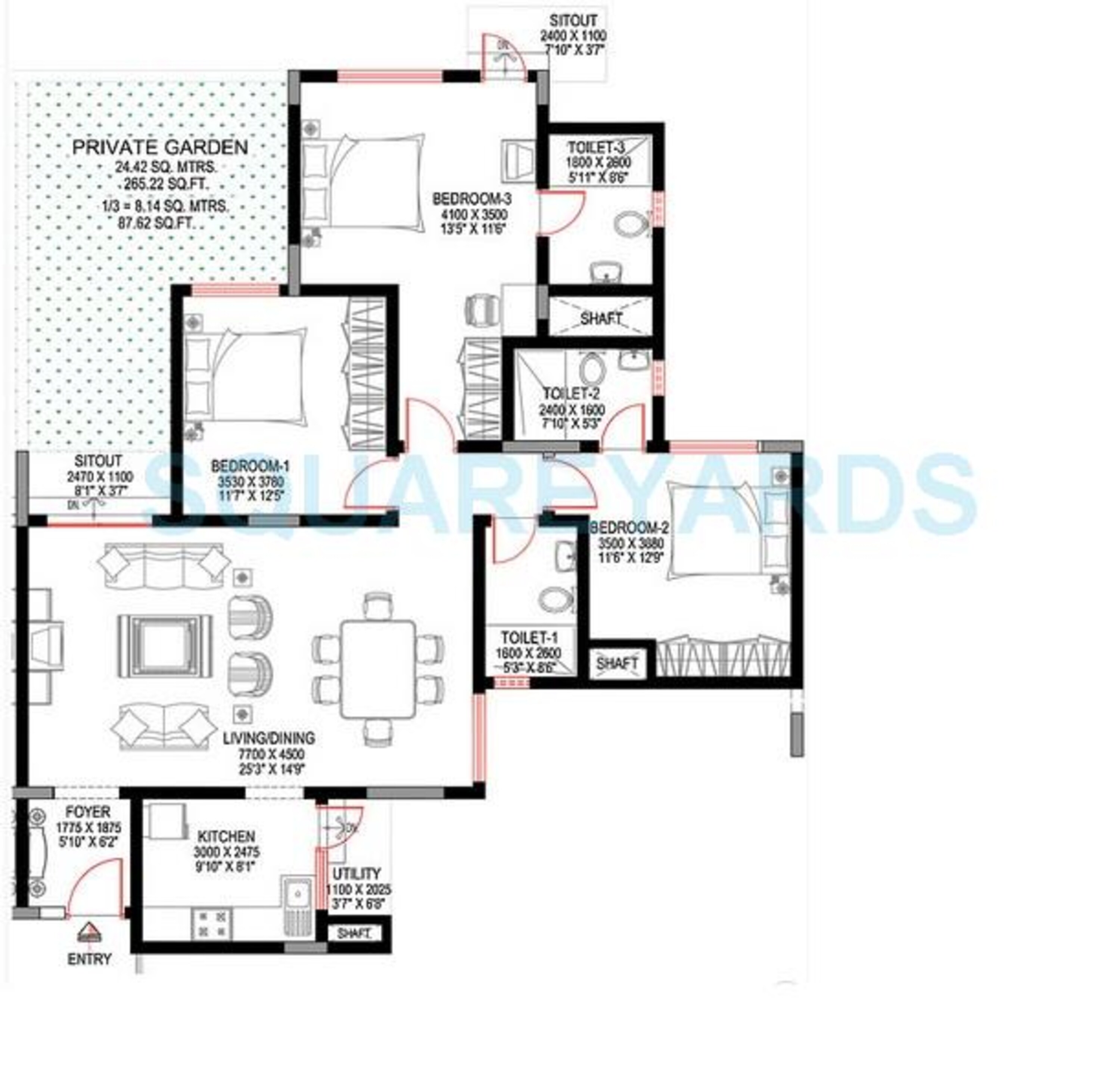 sobha sunbeam ii apartment 3bhk 1767sqft1