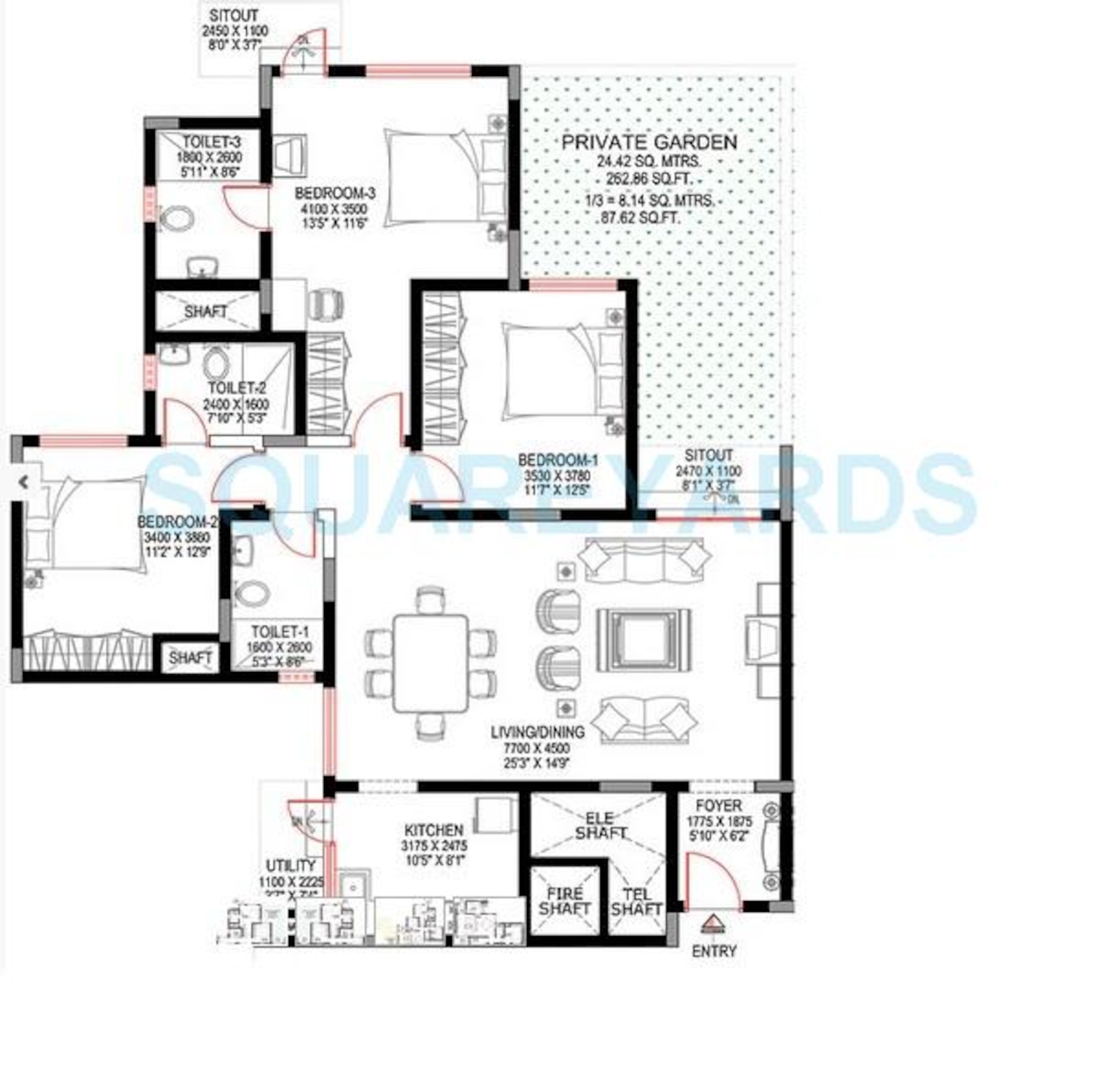 sobha sunbeam ii apartment 3bhk 1776sqft1