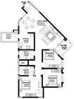 Sobha Suncrest 3 BHK Layout