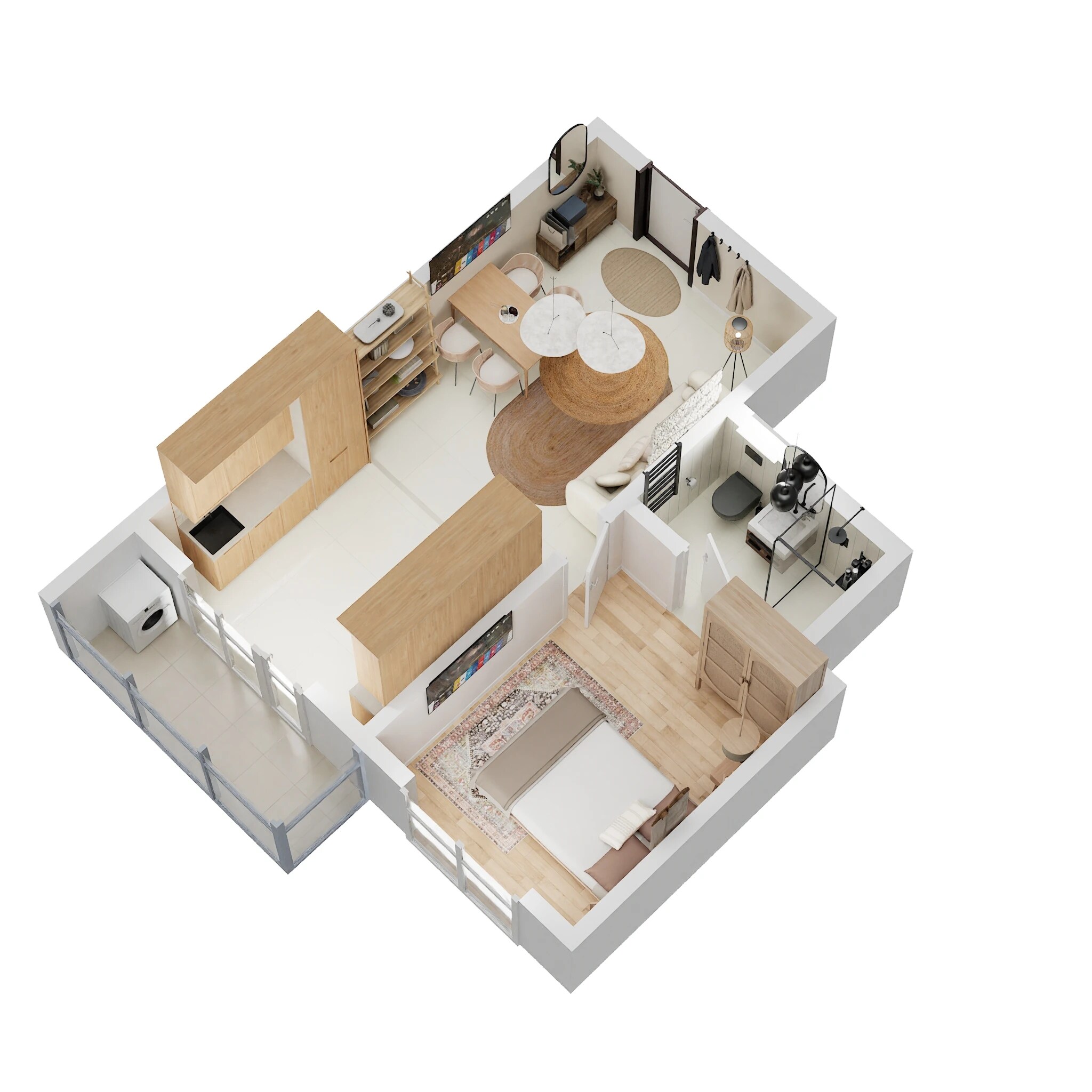 1 BHK 645 Sq. Ft. Apartment