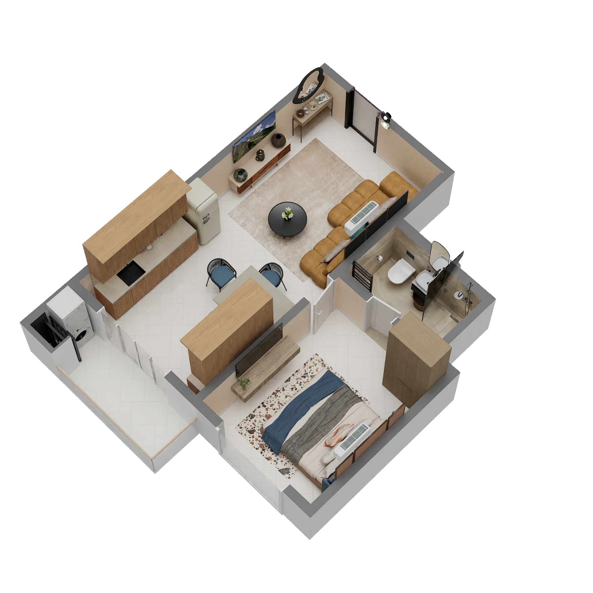 1 BHK 645 Sq. Ft. Apartment