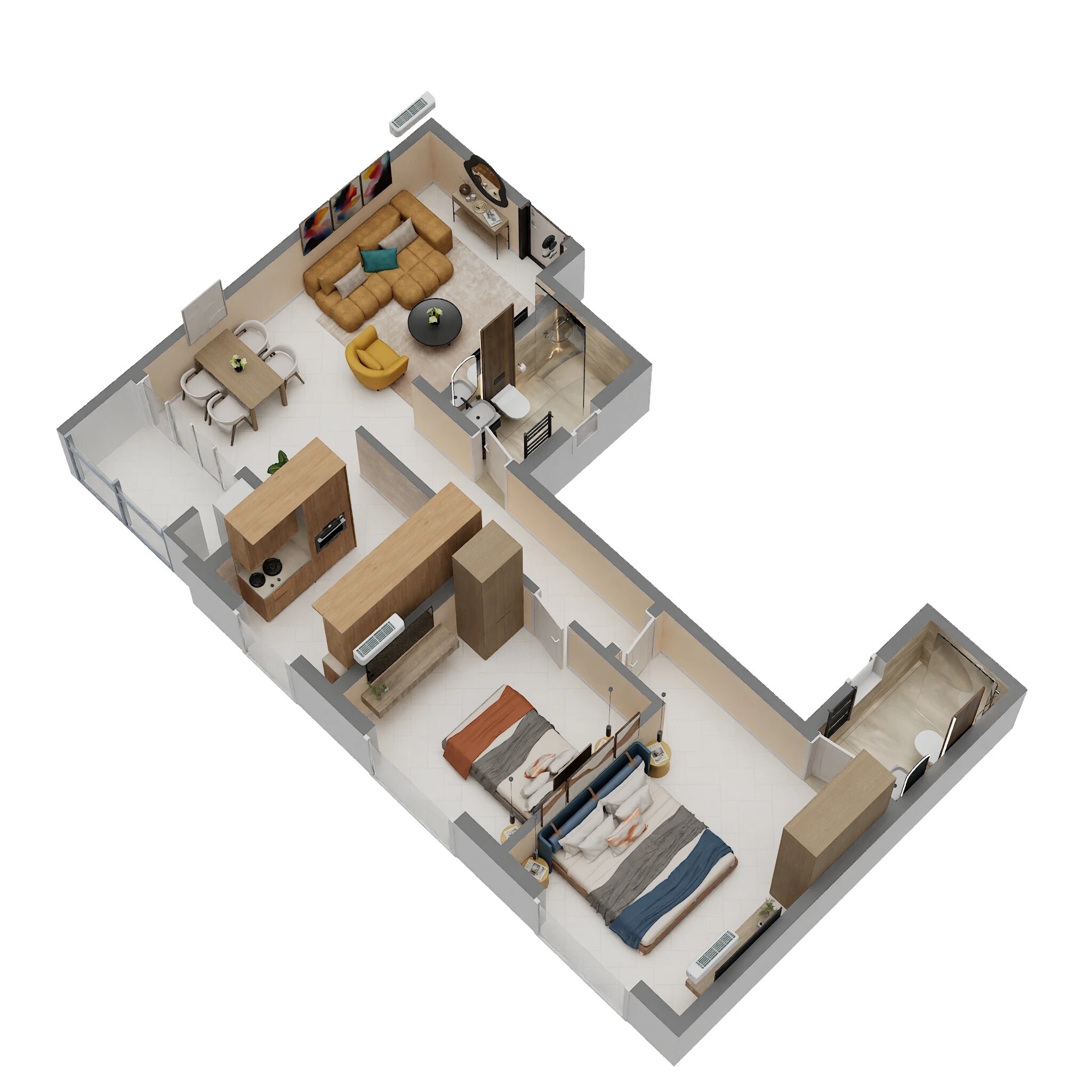 2 BHK 1007 Sq. Ft. Apartment