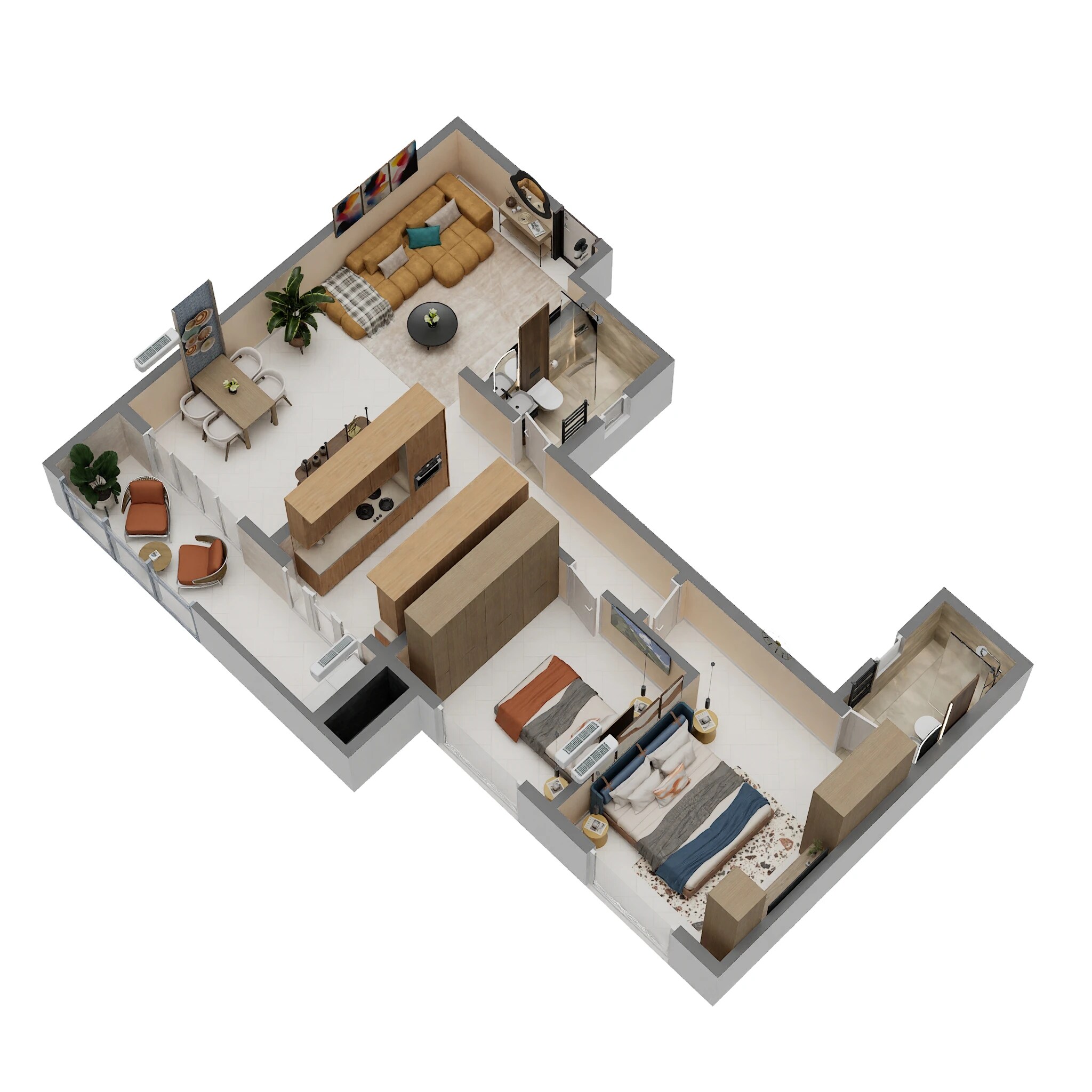2 BHK 1210 Sq. Ft. Apartment