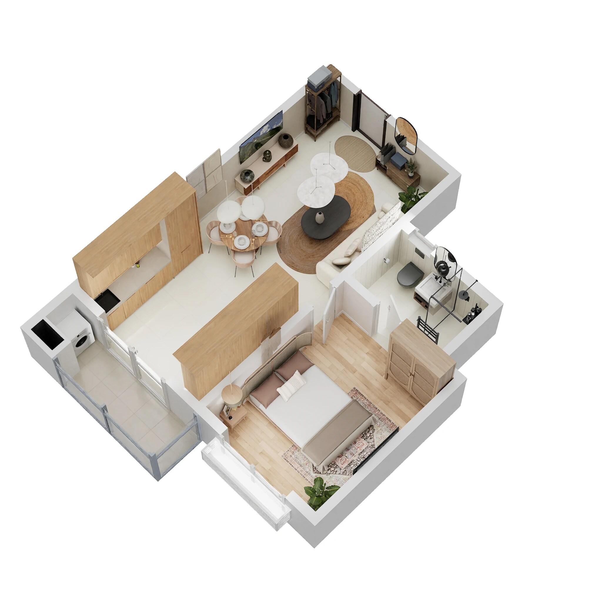 1 BHK 645 Sq. Ft. Apartment