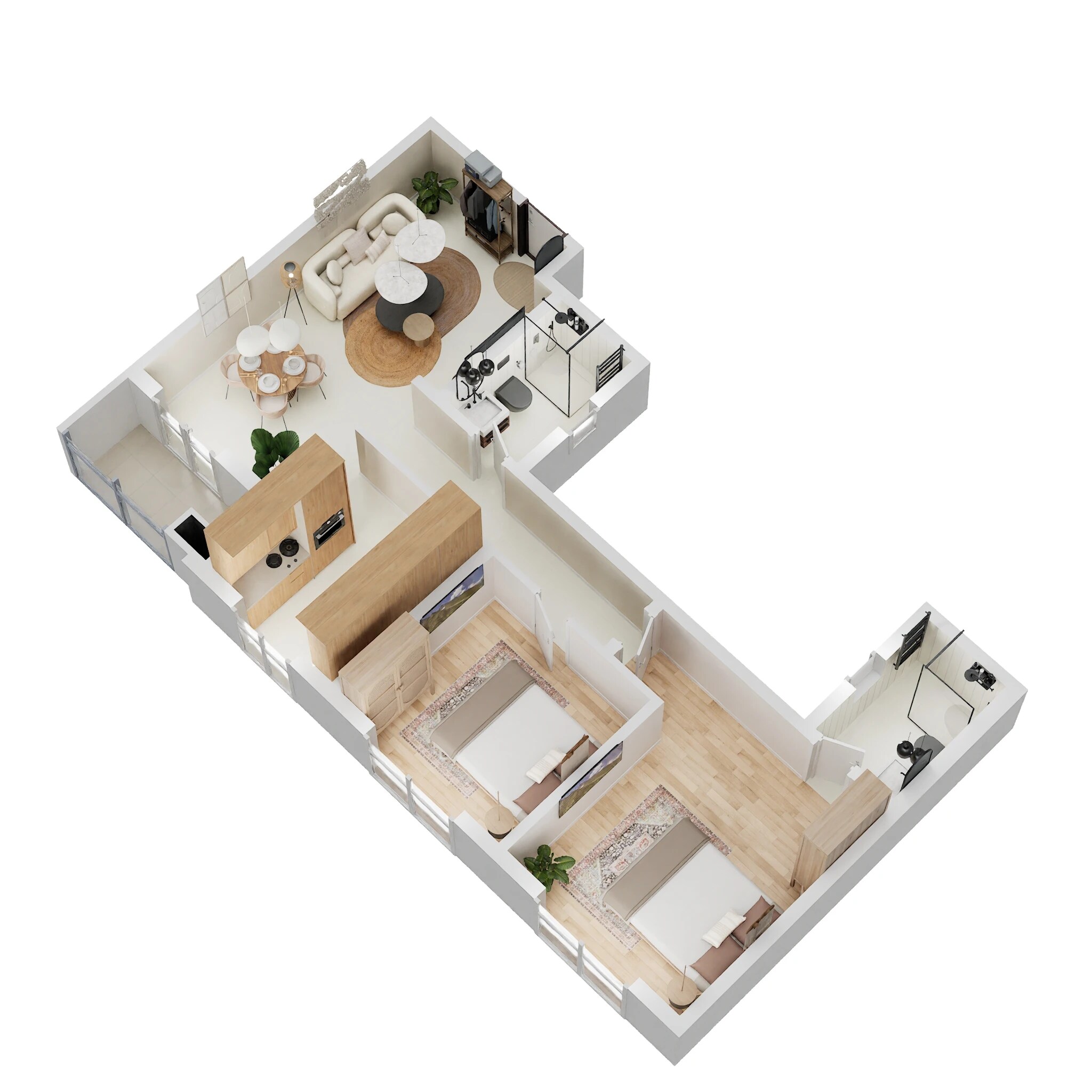 2 BHK 1007 Sq. Ft. Apartment