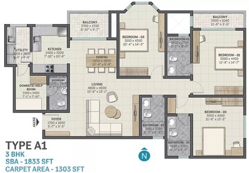  3 BHK Apartment at Sobha Victoria Park, Hennur Road – for Sale